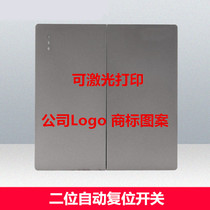 Two-position dual-control automatic rebound switch jog reset normally open normally closed smart light weak electric contact point trigger Gray
