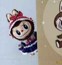 The baby clothes in the store can bubble Mart labubu small freckles plush toys are more fat than 20cm baby clothes