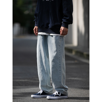 Bellken early studio CityBoy retro profile straight denim pants mens Japanese Tide brand wash