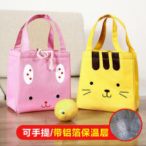 Thickened aluminum foil insulation bag lunch bag Canvas large tote bag with rice women carry waterproof lunch box bag insulation bag