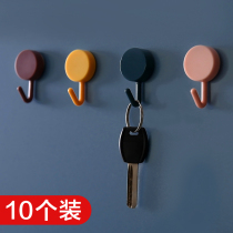 Hook strong adhesive sticker wall wall hanging kitchen creative cute hook incognito-free hole-free door behind the bathroom sticky hook