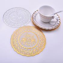 European hot stamping round small coaster Western placemats square ashtray mat tray bowl mat insulated table mat