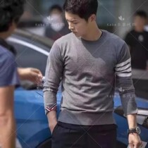 Thom Browne Japan TB classic four-bar wool base shirt pullover round neck knit sweater for men and women