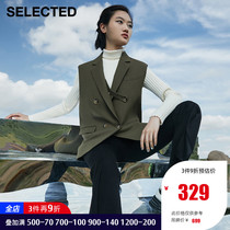 SELECTED Slade new avant-garde strap double-breasted straight commuter suit vest female TP)421308003