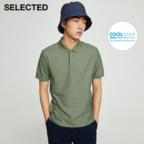 SELECTED Slade Summer COOLMAX Cool Fabric Short Sleeve poloshirt Male S)421306013