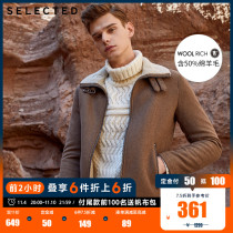 (Pre-sale) SELECTED silade winter with wool stand collar zip furry jacket S)419427548