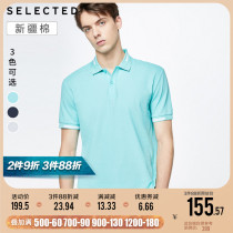 (XINJIANG COTTON)SELECTED SLADE pure cotton short-sleeved LAPEL T-SHIRT MENS S) 420306020