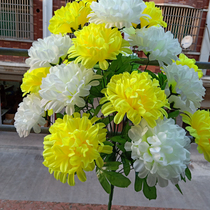 New Qingming flower tomb sweeping chrysanthemum high branch flower sacrifice simulation flower cemetery placement of fake chrysanthemum on the grave
