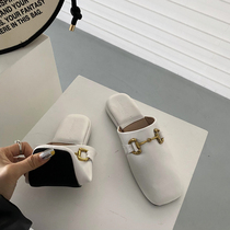 SANDRO LIANYIQUN FASHION 100 LAZY man Baotou Mueller shoes Female LHKG Soft bottom One foot pedal half slipper