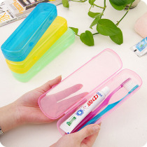 Outdoor travel portable toothbrush box with cover travel toiletries protection set toothpaste dental box sub-cylinder