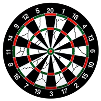Dart board set 17-inch large double-sided needle flying target magnetic safety dart target dart dart needle