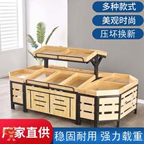 Online vegetable rack with grid Egg bread back Fruit rack wall multi-layer display rack Candy supermarket hook shelf