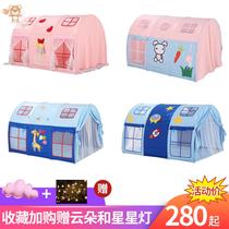 Childrens bed tent bed mantle boy indoor game house girl up and down bed bunk bed decoration anti-fall separation bed artifact