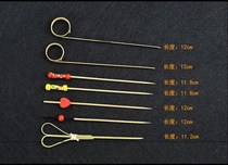 Beautiful floral decoration Fancy bamboo stick practical dessert bar ktv cake shop bar cocktail decoration stick