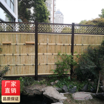 Factory direct outdoor courtyard tea room grid fence fence bamboo pole strip garden large fence wood anti-corrosion