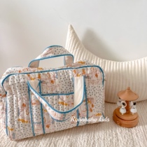 Korean in cartoon printing mommy pack new quilted little elephant handbag outoutoutlightweight single shoulder baby bag