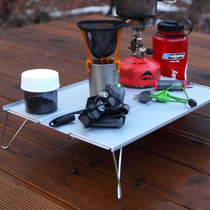 Outdoor folding aluminum table mini camping barbecue table stitchable portable tea table single aluminum computer table