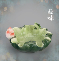 European-style living room creative large lotus ceramic ashtray office personality trend home furnishings fashion