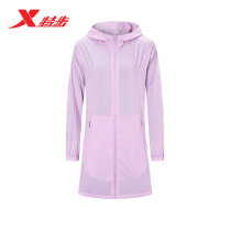  XTEP single windbreaker womens sports windbreaker long 2021 summer and autumn new sunscreen jacket 980228140485