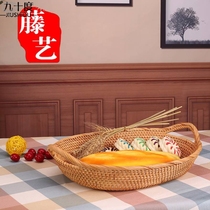 Rattan Fruit Bread Tray Table of Festive Sugar Cake Containing Basket Supermarket Display Basket Tea Cup With Basket Bouquets Big