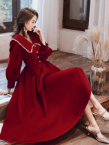 Toast to the bride Spring flat can be worn with big code pregnant woman covered with small child engaged red small gown with dress