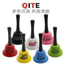 Hand-cranked iron bell copper bell wooden handle hand-cranked Bell copper bell 8 9 5 11 14cm