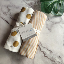 Foreign trade raw single pure cotton gauze infant bag quilts by newborn soft cover blanket by two pieces