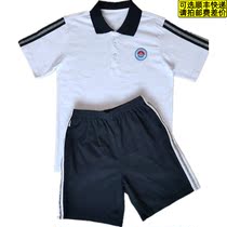 New Dongguan Wanjiang Middle School uniform men and women cotton Wanzhong school uniform T-shirt long shorts summer autumn and winter clothing