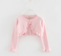 Girls long sleeve knitted cardigan childrens shawl short baby air conditioning panes spring and autumn summer with princess skirt thin coat