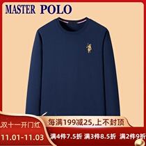 American Paul round neck sweater mens spring and autumn 2021 new horse logo embroidery long sleeve T-shirt brand pullover top