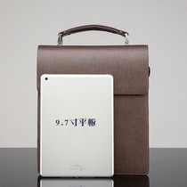 New Products Fashion Atmosphere Vertical Bar Mens Handbag Handbags Mens Bull Leather Briefcase Mens Business Code Locks Official Bag Mens Business