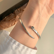 For the evening vintage nail opening bracelet for women sterling silver French exquisite temperament fashion personality niche cold wind bracelet