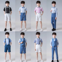 Childrens gown boy Xia style handsome and thin section wedding flower boy suit summer age to perform summer Inn wind small