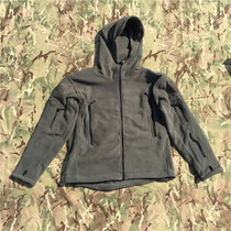 Hooded black Gray 400g cold resistant warm fleece fabric jacket jacket coat windbreaker tactical suit