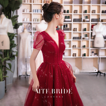 Full Tingfang (Miss Daisy) Toast Bride 2021 New Female Engagement Dress Red Dress Summer