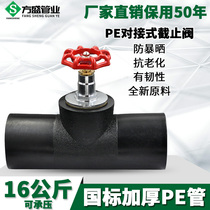 PE lifting shut-off valve Docking shut-off valve internal lifting 75 90 110PE water pipe Pipe fittings accessories