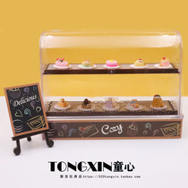 Mini simulation food play doll house cake cabinet signboard cake miniature landscape static model toy ornaments