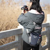 Gennifer 31107 one-shoulder digital camera bag SLR Canon 5d4 Nikon 810 photography bag triangle bag crossbody