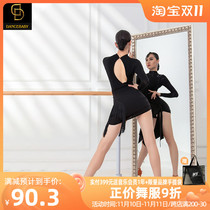 dancebaby Latin dance new practice dress sexy small turtleneck dance suit net celebrity gymnastics suit onesuit UA219