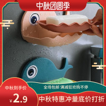 Soap box soap box non-perforated wall-mounted household rack suction cup toilet dormitory drain soap rack