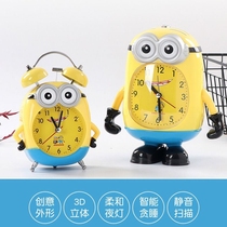 Childrens talking alarm clock smart charging students use LED luminous bedside voice wake up multi-function alarm clock