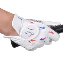 Number new golf gloves children and teenagers gloves breathable non-slip design pair of cloth gloves