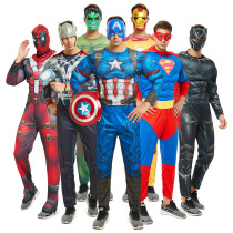 cosplay Iron Man Hero Superman Clothing Spider Batman Thor USA Captain Adult Muscle Costume Male