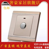 M80 champagne gold stainless steel brushed switch socket 86 type touch delay wall switch panel