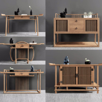 New Chinese porch cabinet solid wood head porch table simple foyer decoration case several Zen against the wall for the table