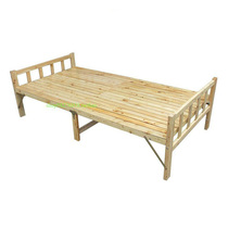 Full solid wood bed log folding bed Cypress Bed 0 8m1 meter 1 2 single bed 1 4 double bed lunch bed