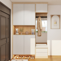 Piano living room shoe cabinet entrance hall home door large capacity simple wooden frame locker storage storage storage