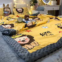 Bean blanket baby spring and autumn childrens blanket winter thick double quilt single blanket nap blanket Four Seasons Universal