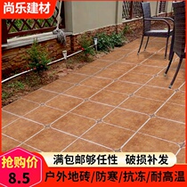 American antique corner flower floor tiles 400 outdoor balcony terrace antifreeze tiles Outdoor garden courtyard anti-slip tiles