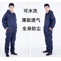 Spring and autumn womens and mens work clothes one-piece protective clothing Industrial tooling painting factory repair auto repair grinding one-piece overalls